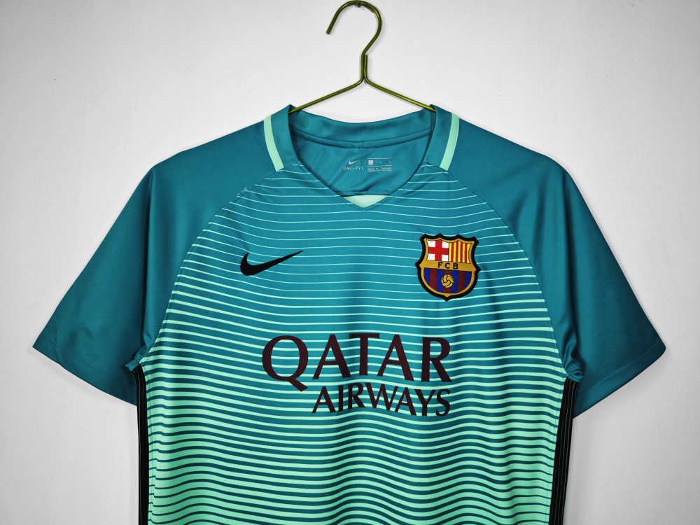 Vintage 2016/17 Barcelona Third "Teal Gradient" Jersey – 5A Grade Edition
