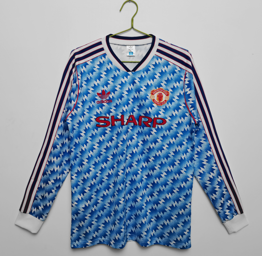 Vintage 1990/92 Manchester United Away "Aztec/Snowflake" Long Sleeve Jersey – 3B Grade