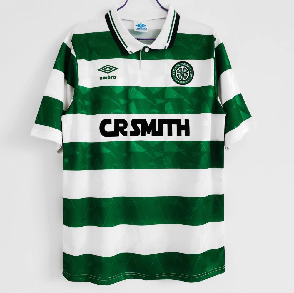 Vintage 1989/91 Celtic Home "Classic Hoops" Jersey – 8A Grade Edition