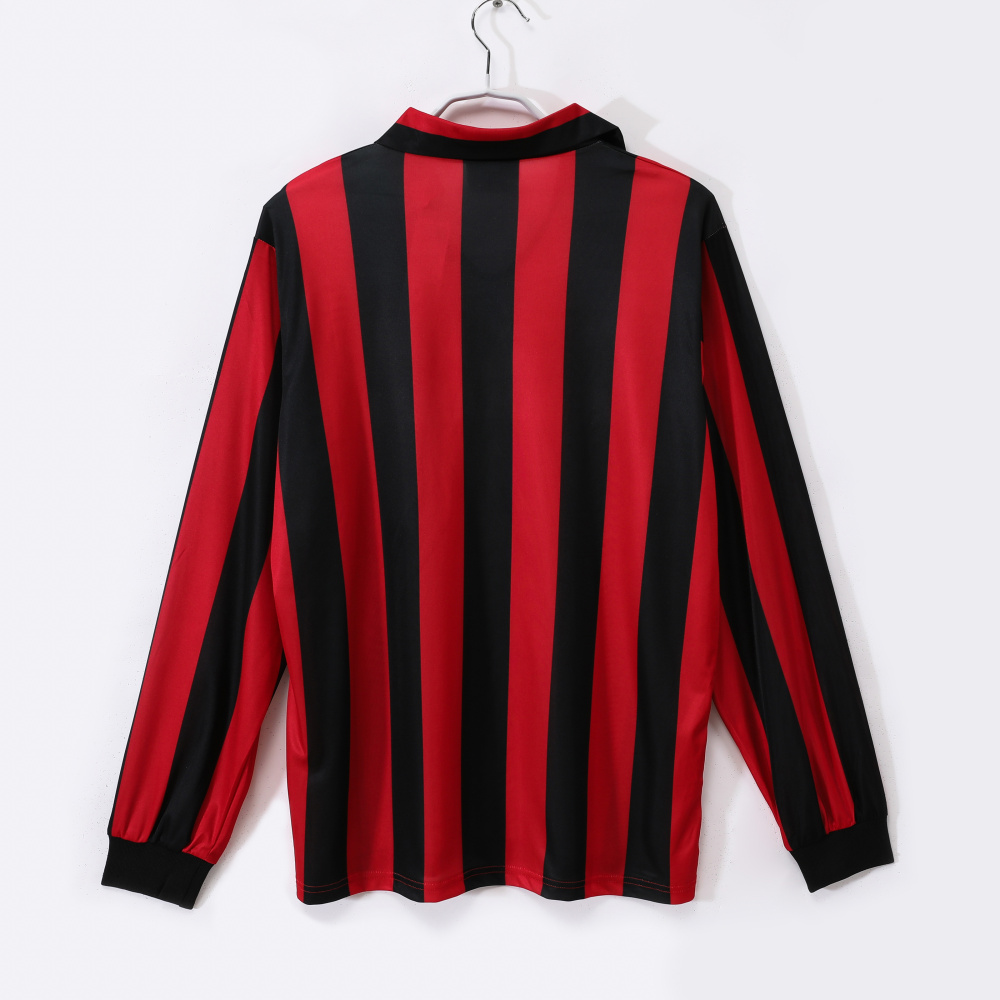 Vintage 1988/89 AC Milan Home "European Cup Winners" Long Sleeve Jersey – 3B Grade Edition