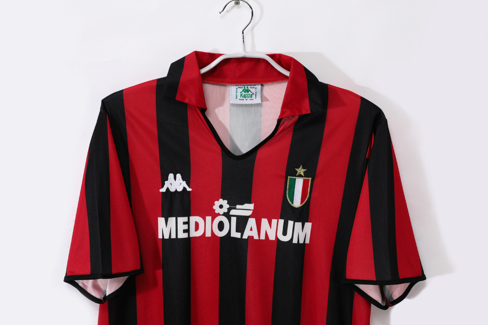 Vintage 1988/89 AC Milan Home "European Champions" Jersey – 5A Grade Edition