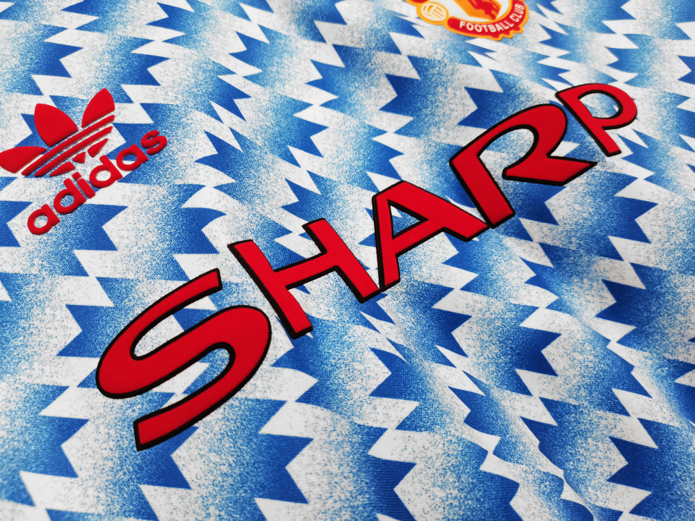 Vintage 1990/92 Manchester United Away "Aztec/Snowflake" Long Sleeve Jersey – 3B Grade