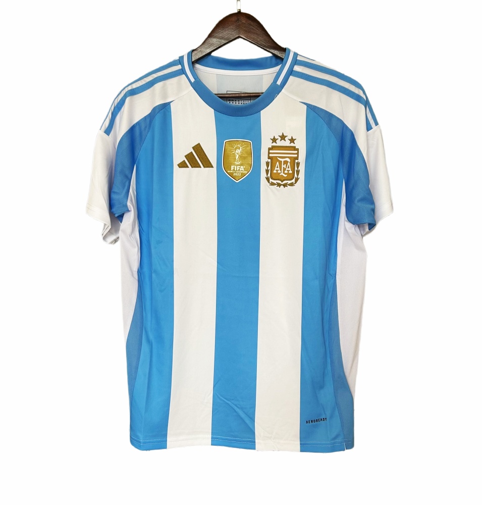 New 2024/25 Argentina Home Kit | Sizes S to 2XL | FIFA World Champions Gold Patch Included