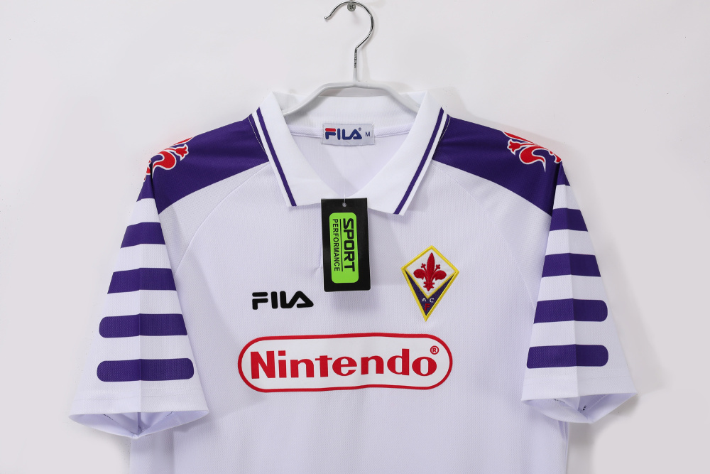 Vintage 1998/99 Fiorentina Away "Batistuta Era" White Jersey – 0B Grade Edition