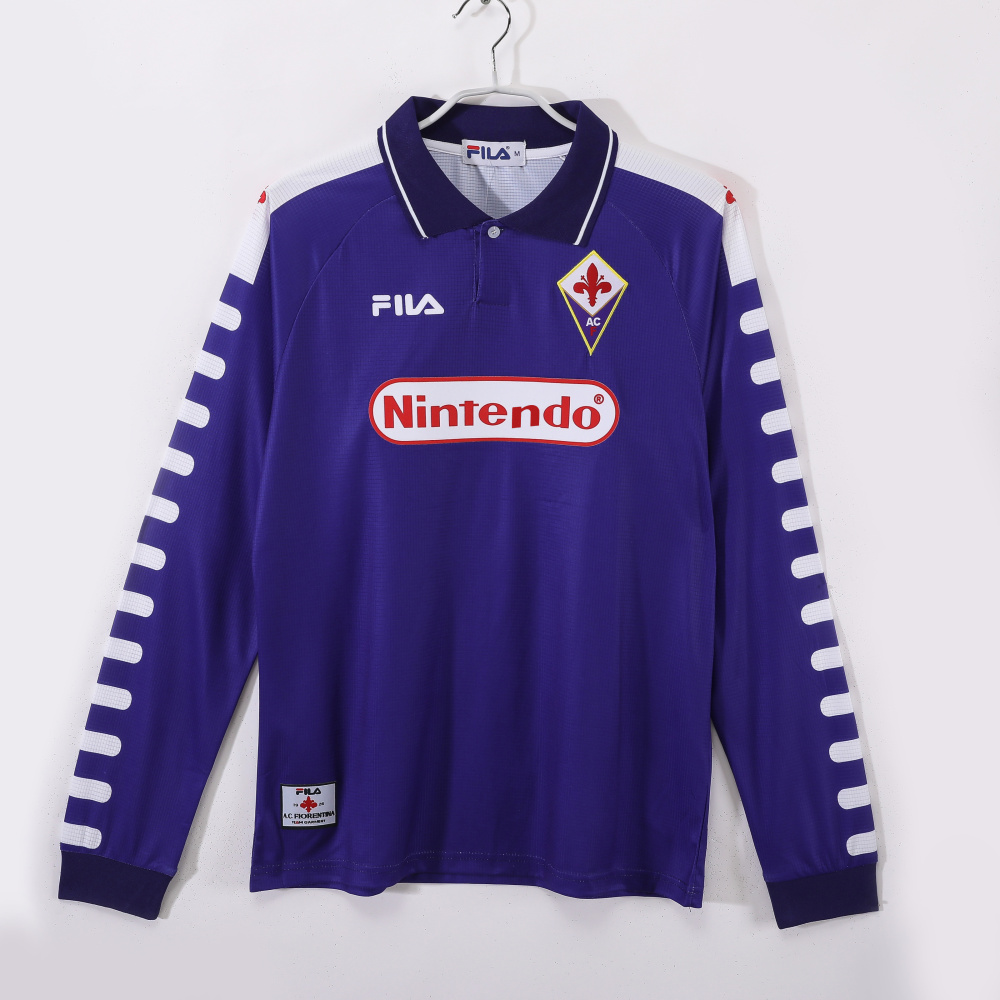 Vintage 1998/99 Fiorentina Home "Nintendo" Long Sleeve Jersey – 3B Grade
