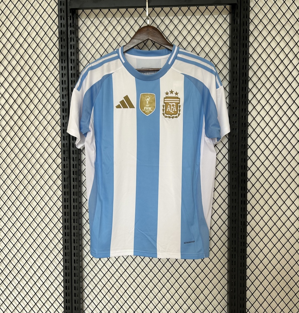 New 2024/25 Argentina Home Kit | Sizes S to 2XL | FIFA World Champions Gold Patch Included