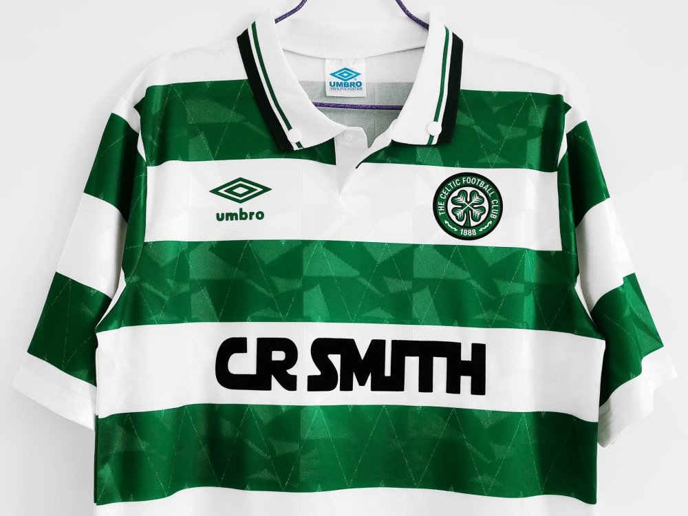 Vintage 1989/91 Celtic Home "Classic Hoops" Jersey – 8A Grade Edition