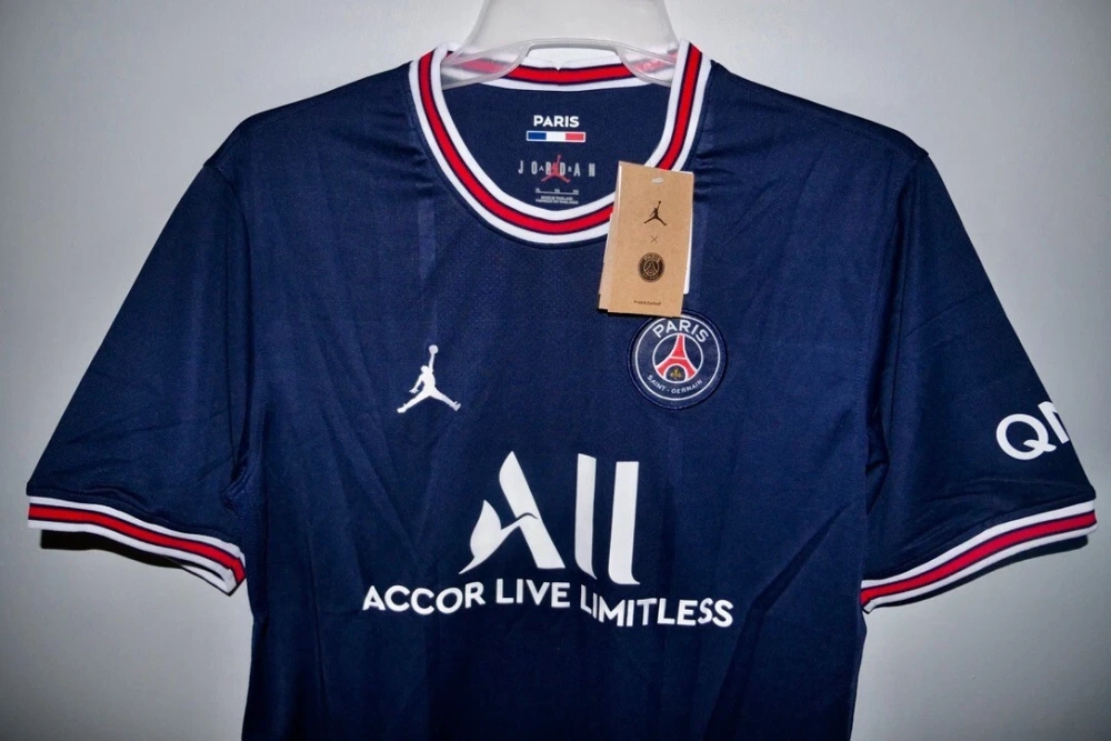 Nike Jordan Paris Saint-Germain 2021/22 Stadium Soccer Home Jersey #Messi #Jordan #PSG