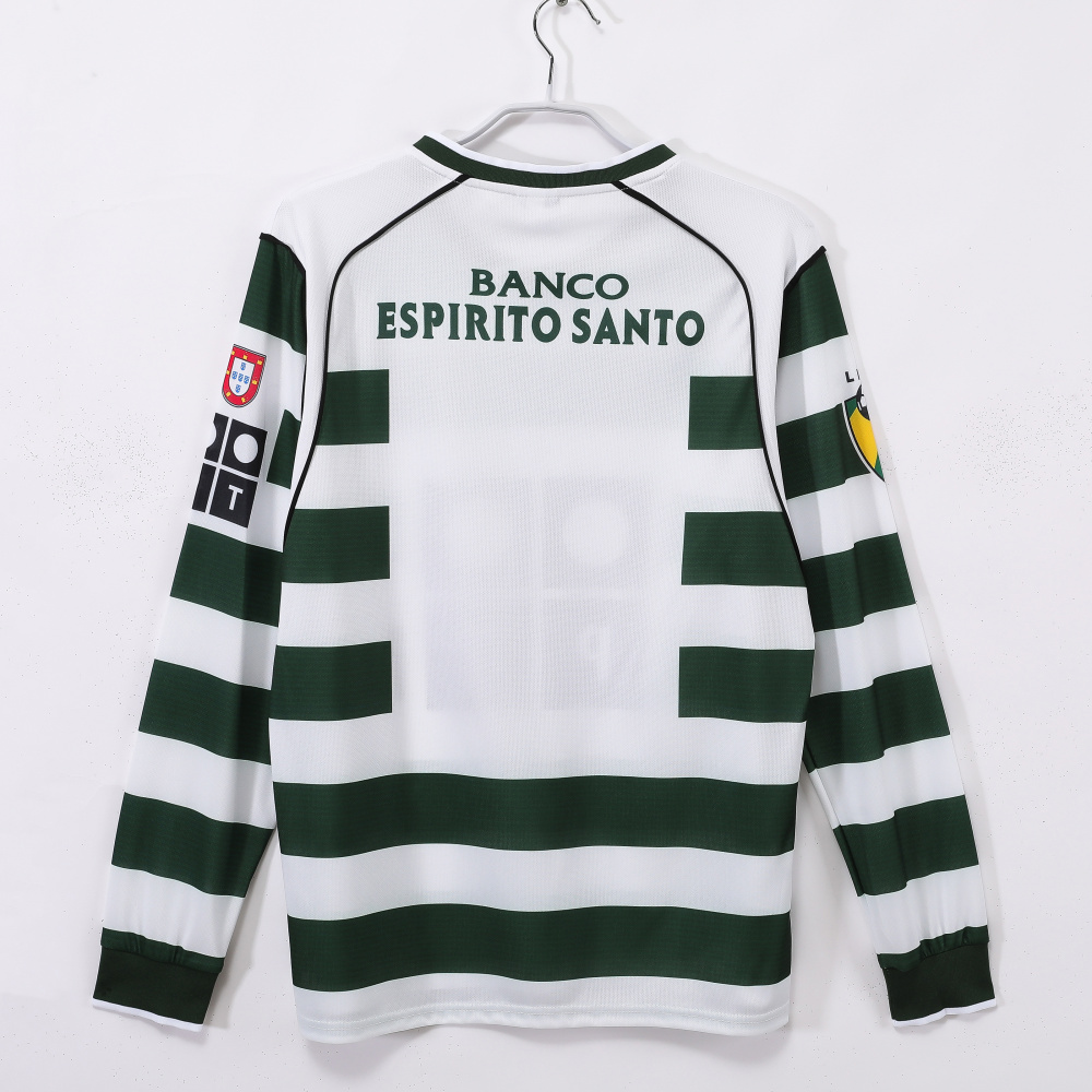 Long Sleeve 2001/03 Sporting Clube de Portugal (Sporting CP) Home Retro Jersey - 3B Quality