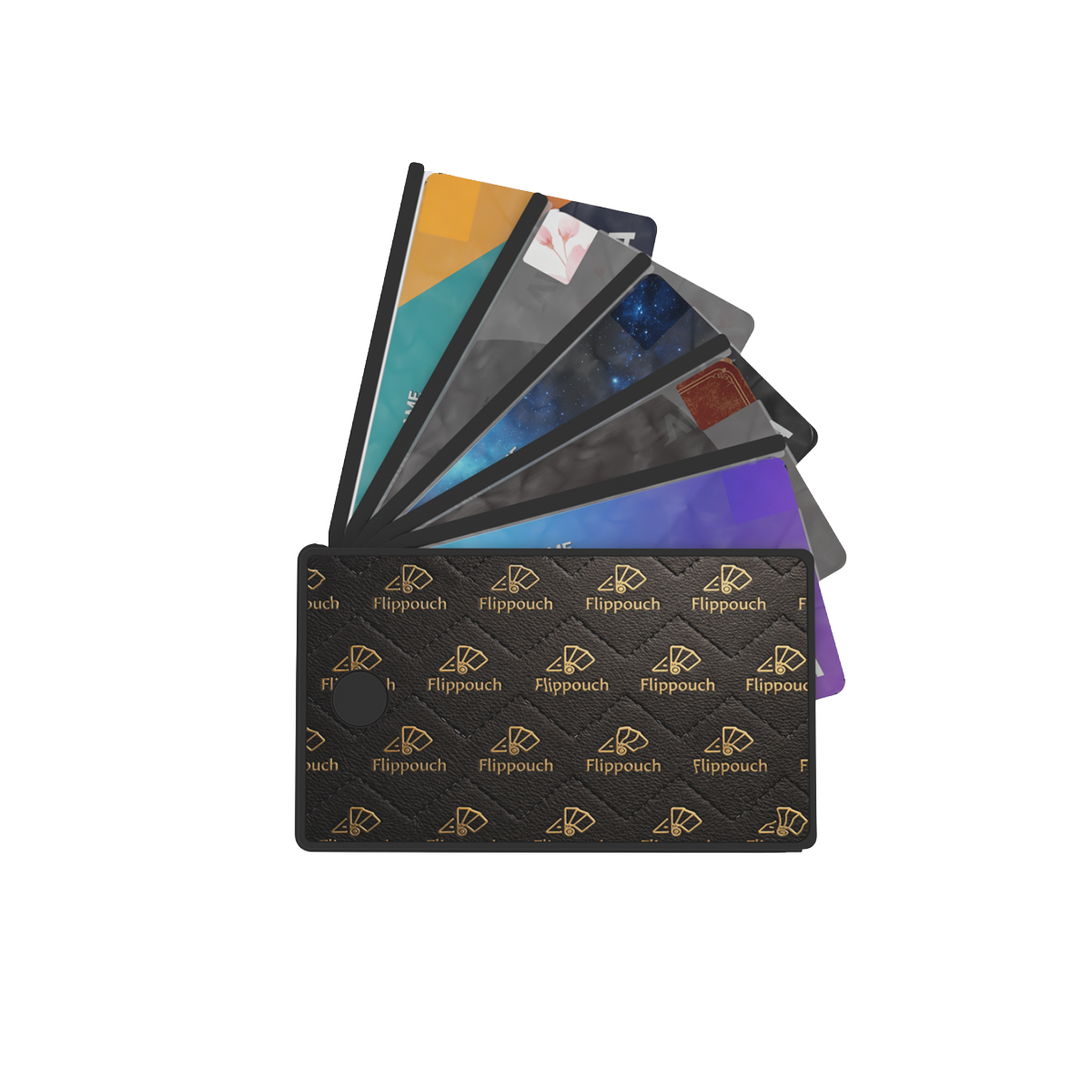 Flippouch V1S Black PPS Material Wallets for 5 cards