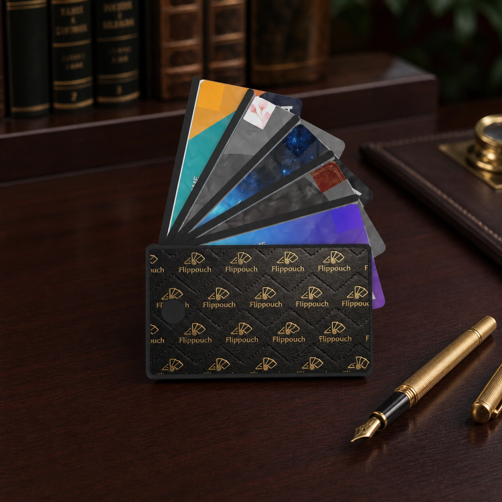Flippouch V1S Black PPS Material Wallets for 5 cards