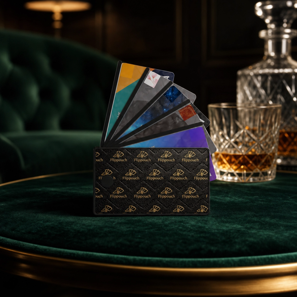 Flippouch V1S Black PPS Material Wallets for 5 cards
