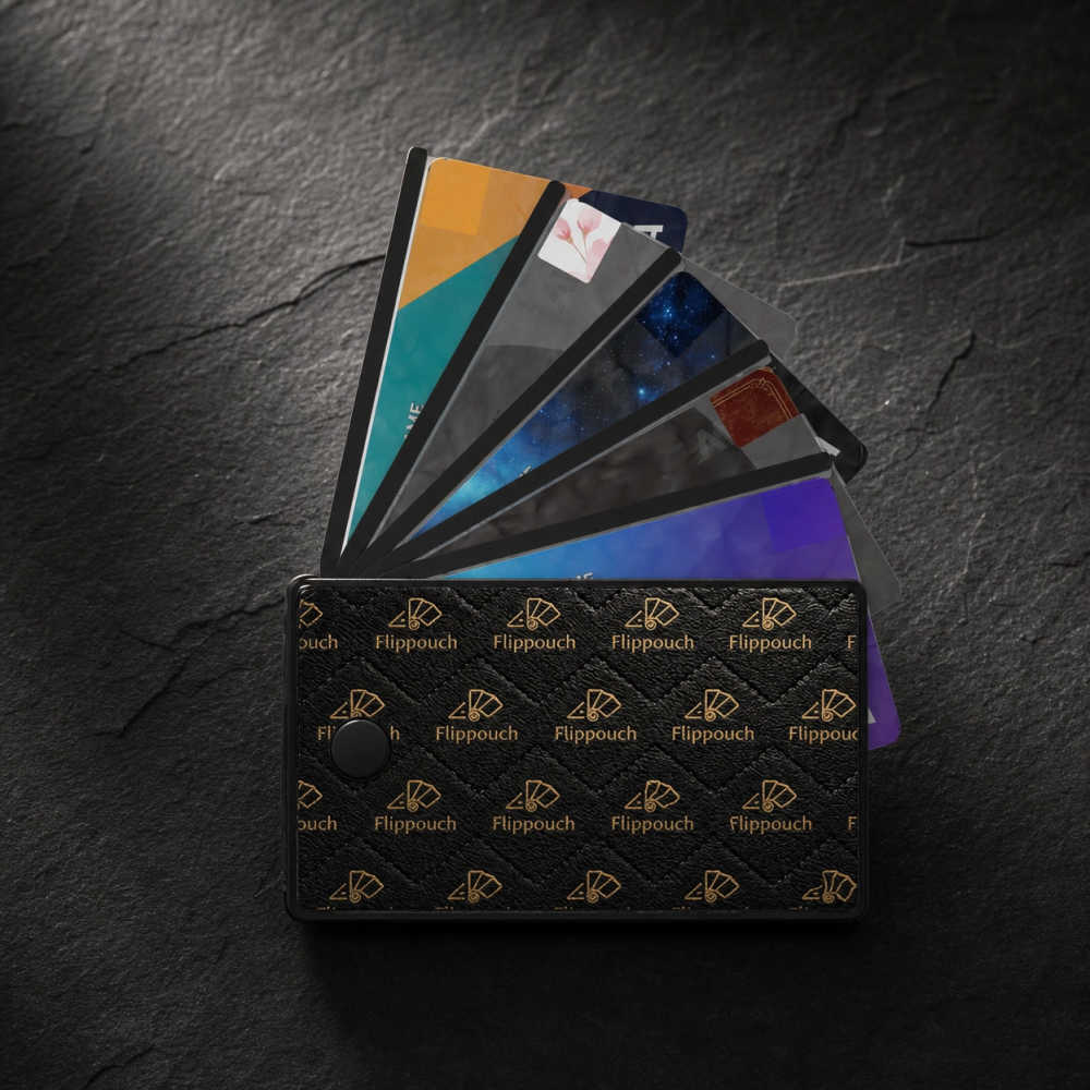 Flippouch V1S Black PPS Material Wallets for 5 cards