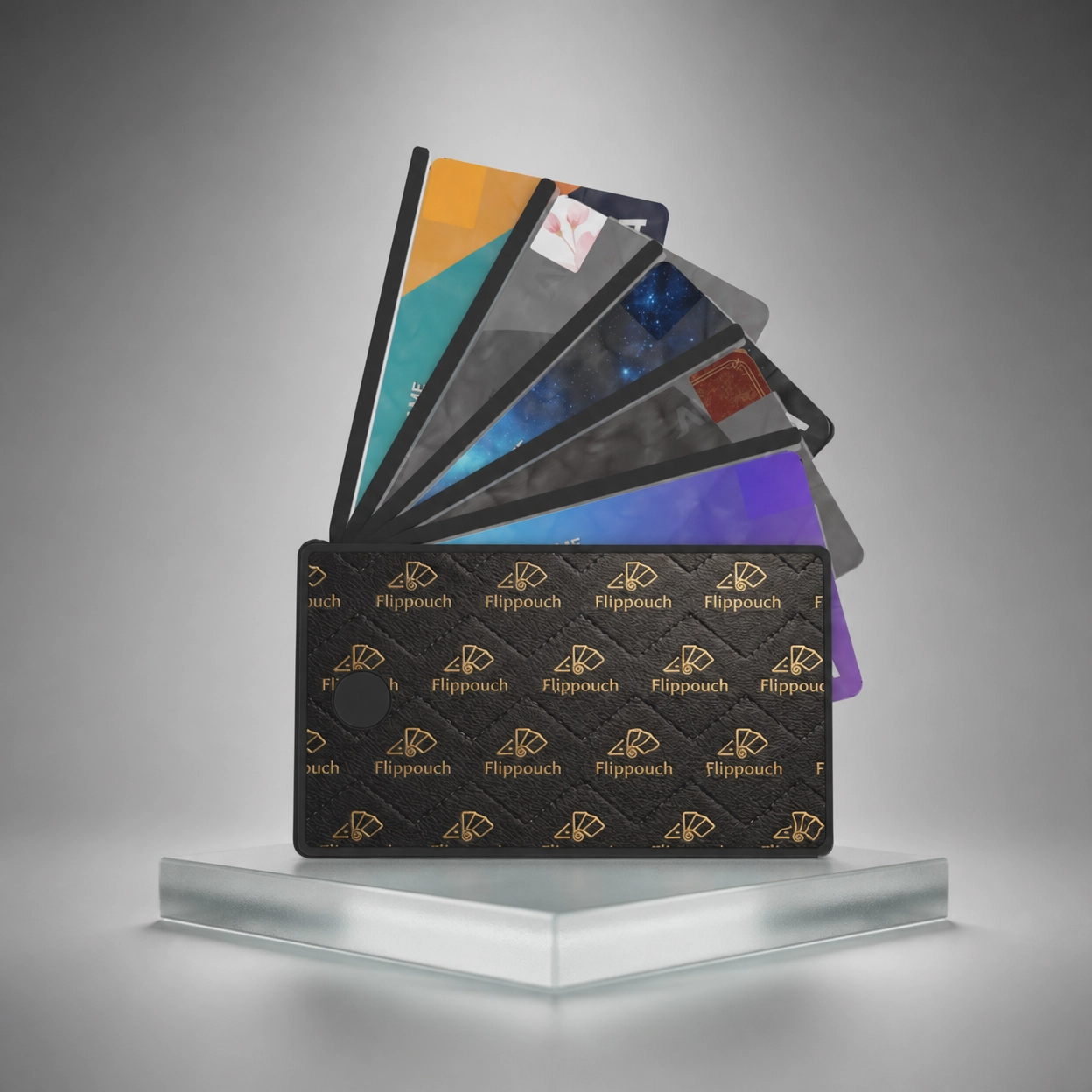Flippouch V1S Black PPS Material Wallets for 5 cards
