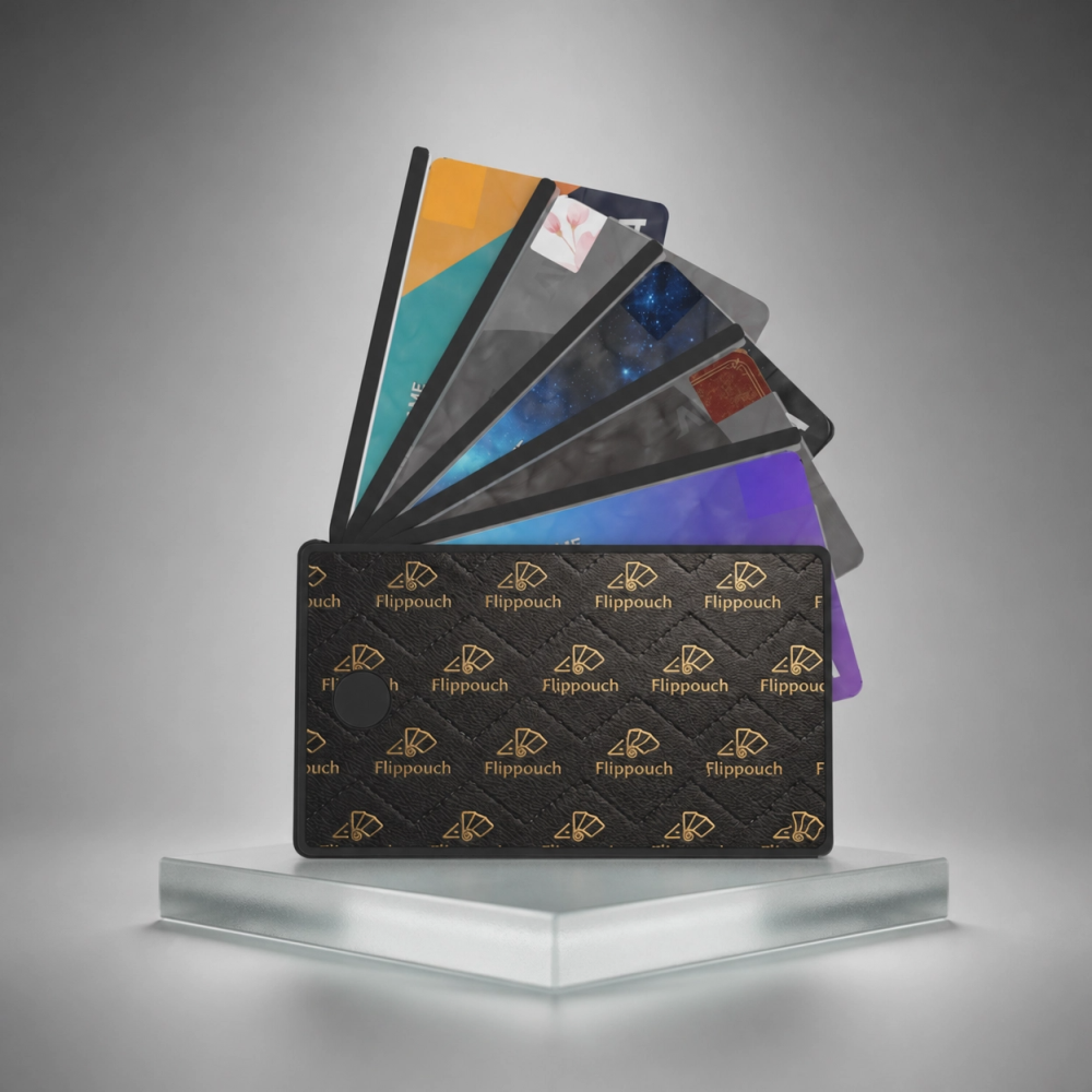 Flippouch V1S Black PPS Material Wallets for 5 cards