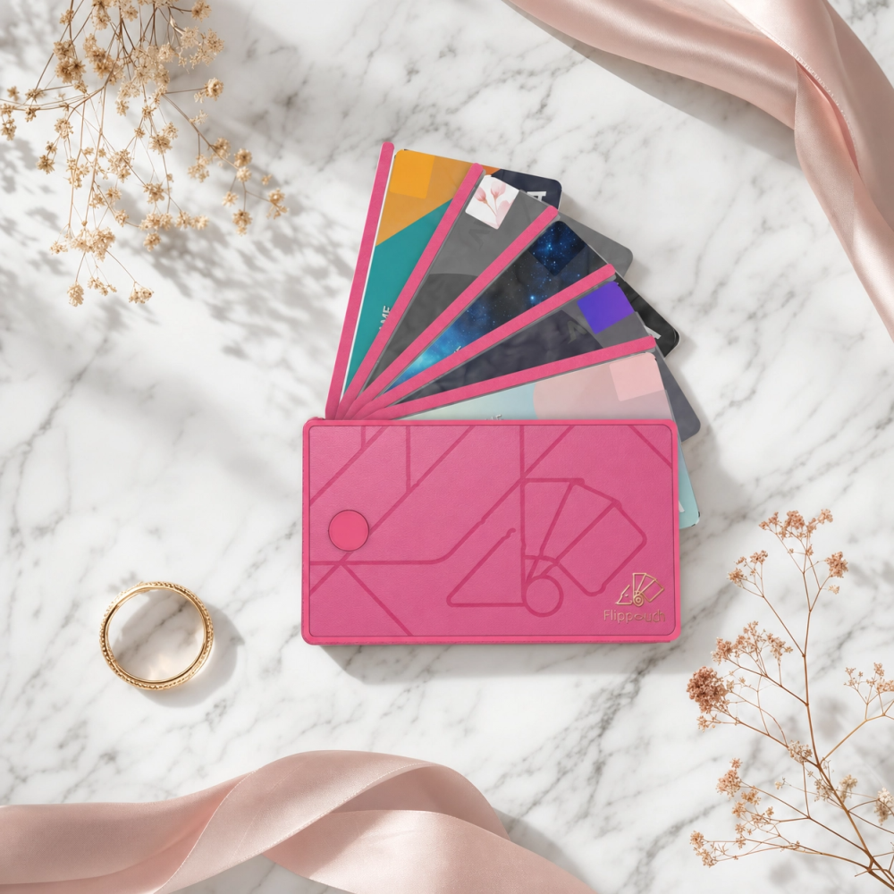 Flippouch PPS Material Pink Wallet for 5 Cards