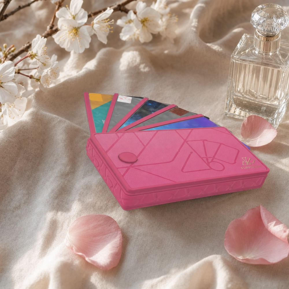Flippouch PPS Material Pink Wallet for 5 Cards