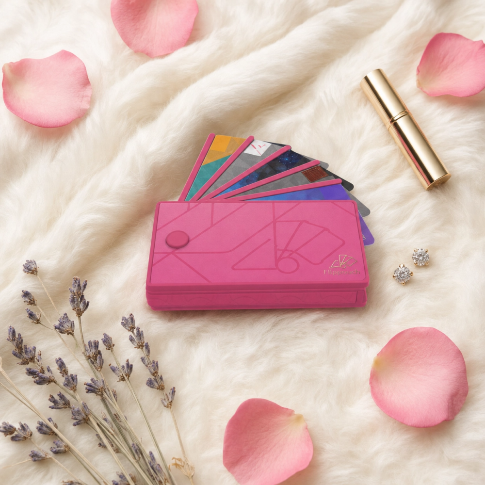 Flippouch PPS Material Pink Wallet for 5 Cards