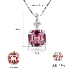 ot models sterling silver necklace morganite pendant fashion women 925 silver jewelry