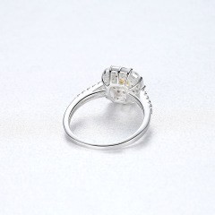 S925 silver Women's Ring fine jewellery with two-tone gold plated zirconia fashion fine jewellery