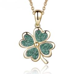 Wholesale Jewelry Suppliers S925 Sterling Silver Pendant Necklaces Lucky Four Leaf Clover Dangling Necklaces For Women Party Gift Fine Jewelry
