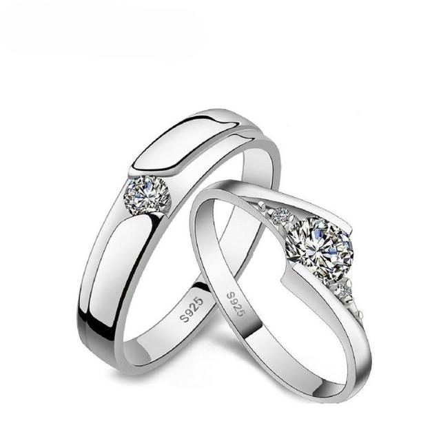 Wholesale Jewelry Suppliers Romantic Wedding Couple Rings 925 Sterling Silver Ring For Wife Women Girl Friend Anniversary Engagement Gift Fine Jewelry