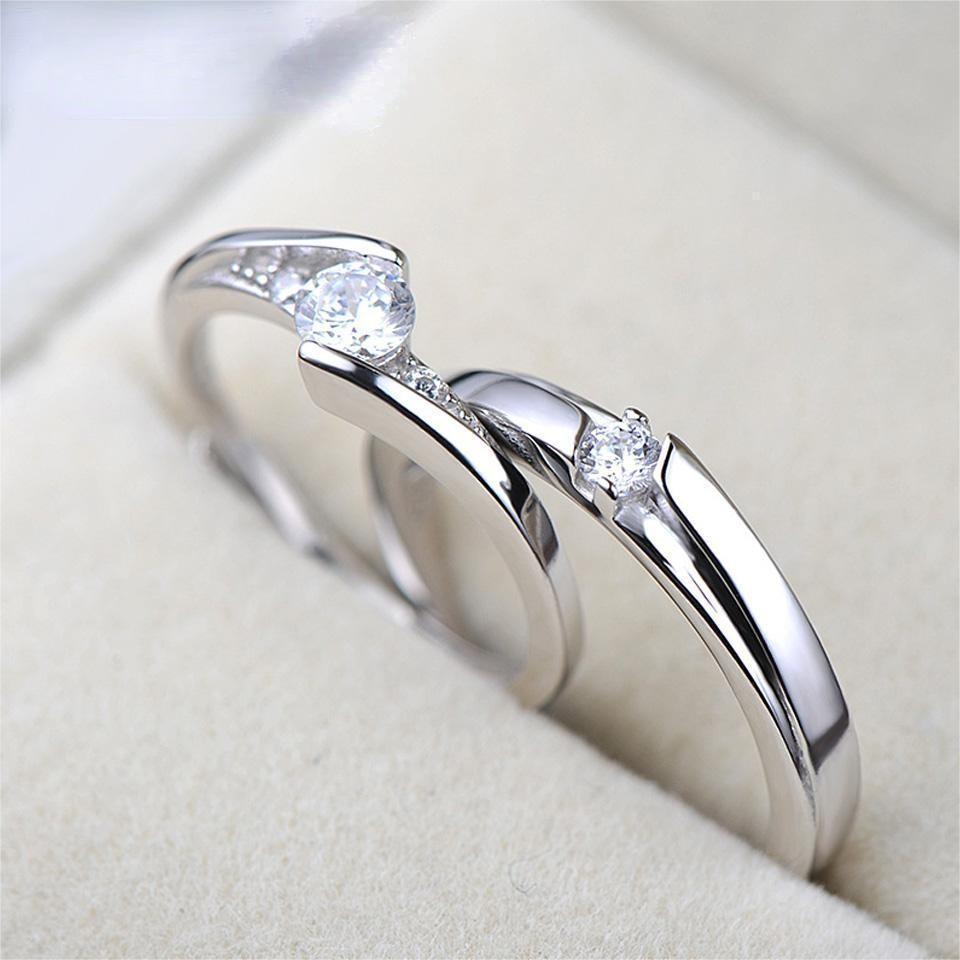 Wholesale Jewelry Suppliers Romantic Wedding Couple Rings 925 Sterling Silver Ring For Wife Women Girl Friend Anniversary Engagement Gift Fine Jewelry