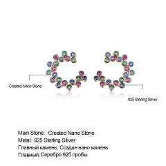 Classic Stud Earrings 925 Sterling Silver Earrings for Women Gemstones Wedding Trendy Statement Jewelry