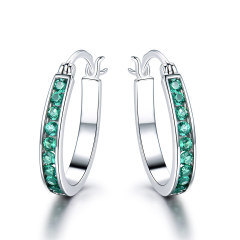 hoop earrings women's earrings trend small perforated round classic simple high-end jewelry