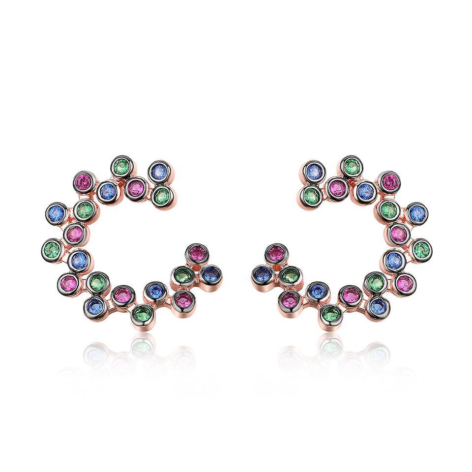Classic Stud Earrings 925 Sterling Silver Earrings for Women Gemstones Wedding Trendy Statement Jewelry