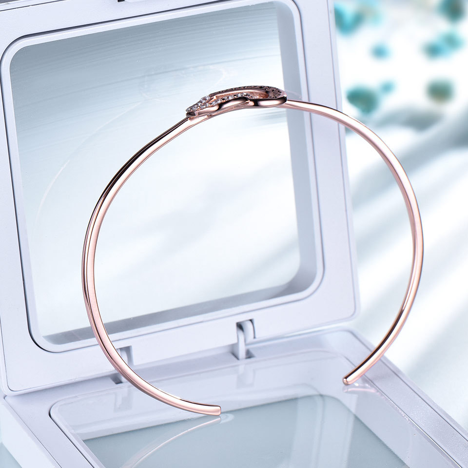 S925 Sterling silver Bracelets Love Forever Fashion Letter Bracelets female Open Bangle for Women classic Engagement Fine Jewelry