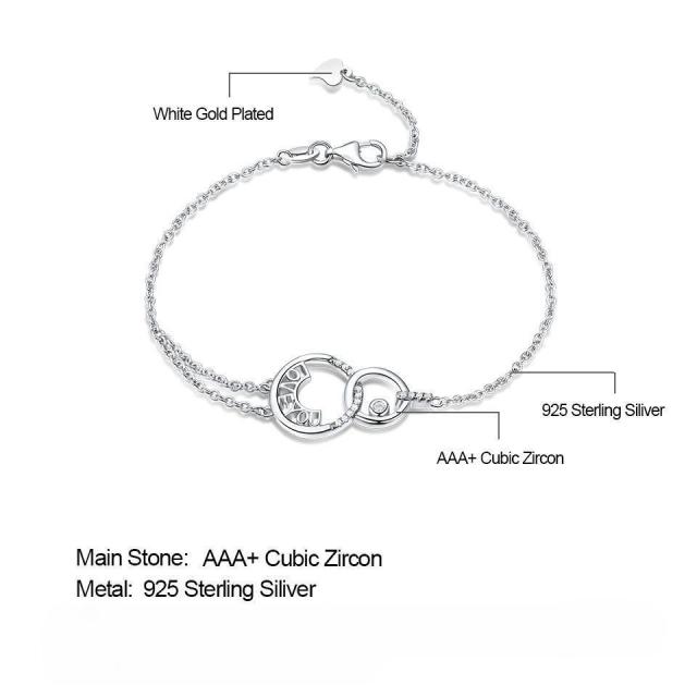 925 Sterling silver Bracelets Love Forever Fashion Letter Bracelets female Bangle for Women classic Engagement Jewelry