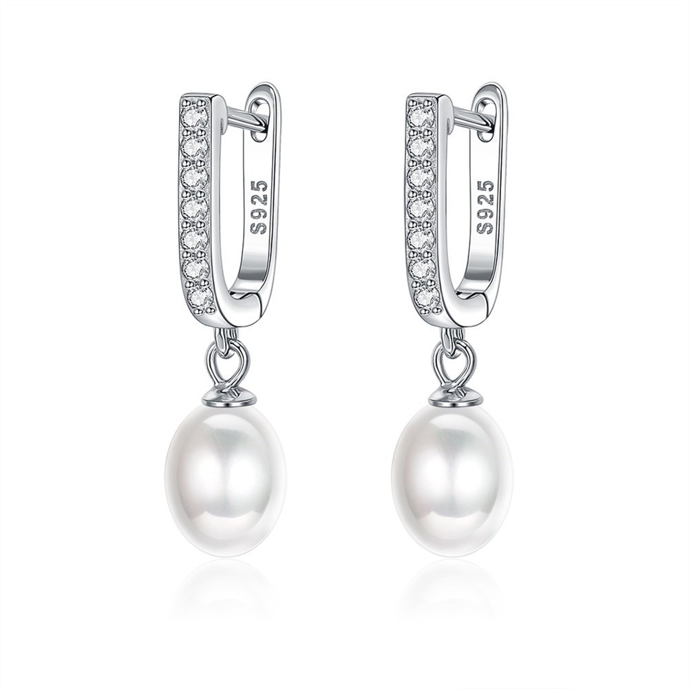 925 Sterling Silver Women's Stud Earrings Fashion Pearl Personality Earring Jewelry Party Valentine's Day Gift