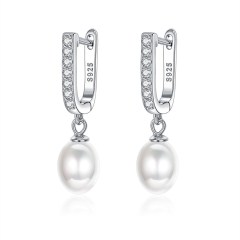 925 Sterling Silver Women's Stud Earrings Fashion Pearl Personality Earring Jewelry Party Valentine's Day Gift