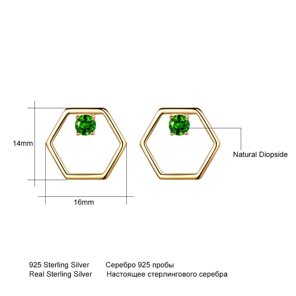 Geometric Cubic Zircon Stud Earrings S925 Sterling Silver Jewelry Designer Lab-grown Gems Simple Earrings For Girls and Women Fine Jewelry