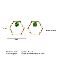 Geometric Cubic Zircon Stud Earrings S925 Sterling Silver Jewelry Designer Lab-grown Gems Simple Earrings For Girls and Women Fine Jewelry