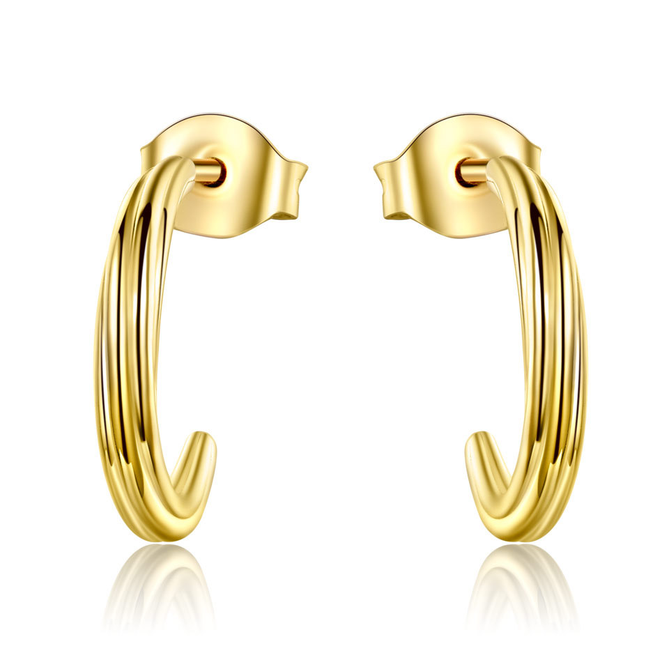 Twisted pattern metalic Needle Post Earrings Luxury Real 925 sterling silver Earrings For Women Bridal Wedding Party Jewelry Gift Fine Jewelry