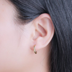 Twisted pattern metalic Needle Post Earrings Luxury Real 925 sterling silver Earrings For Women Bridal Wedding Party Jewelry Gift Fine Jewelry