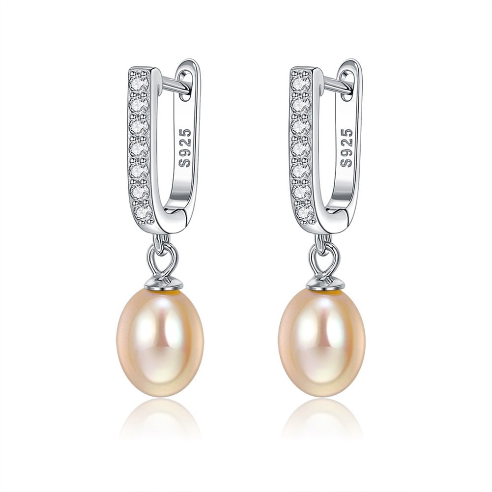 925 Sterling Silver Women's Stud Earrings Fashion Pearl Personality Earring Jewelry Party Valentine's Day Gift