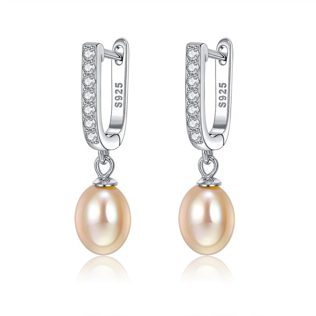 925 Sterling Silver Women's Stud Earrings Fashion Pearl Personality Earring Jewelry Party Valentine's Day Gift