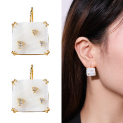 18K Gold Plated Shell Setting with Baroque Natural Pearls Exquisite Necklace Earrings Bracelet Jewelry Set Charm Ladies Girls Jewelry Fashion Accessory Set Cute Gifts