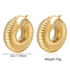 Geometric Hollow Earrings in 316L Surgical Steel | Vacuum Plated, Hypoallergenic & Lightweight Modern Jewelry | Multiple Shapes Available