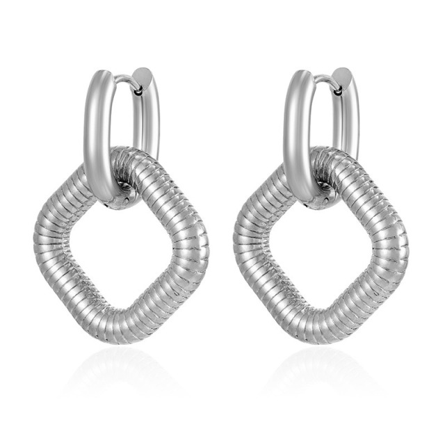 Geometric Interchangeable 304 Stainless Steel Earrings | Hypoallergenic & Vacuum Plated Studs