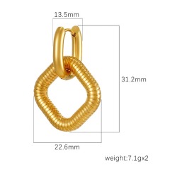 Geometric Interchangeable 304 Stainless Steel Earrings | Hypoallergenic & Vacuum Plated Studs