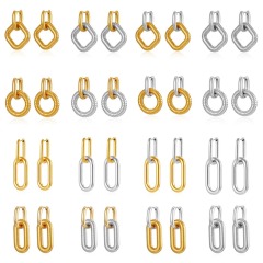 Geometric Interchangeable 304 Stainless Steel Earrings | Hypoallergenic & Vacuum Plated Studs
