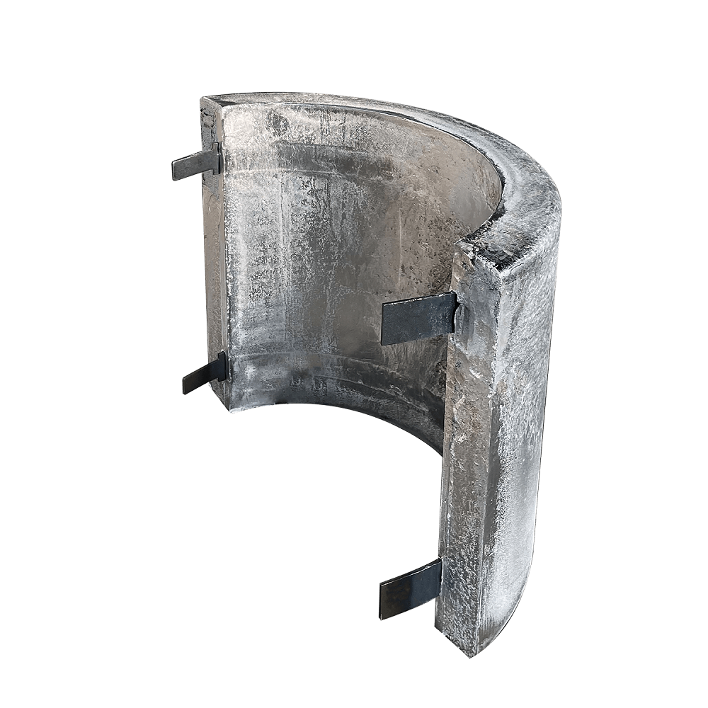Aluminum Bracelet Anode (Square End, Welded)
