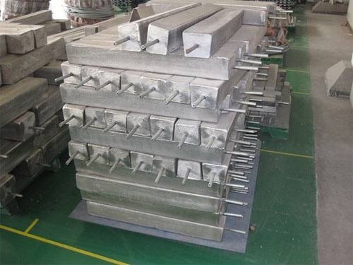 Zinc sacrificial anode for cathodic protection