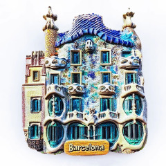 3D-магниты Casa Batlló в Барселоне оптом - Сувенирная фабрика архитектуры Гауди,Испания Барселона Casa Batlló Квартира Магнит на холодильник Магнитная наклейка для стереосистемы Подарочный подарок для путешественника,CuteMag — персонализированные и оптовые магниты на холодильник.