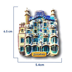 3D-магниты Casa Batlló в Барселоне оптом - Сувенирная фабрика архитектуры Гауди,Испания Барселона Casa Batlló Квартира Магнит на холодильник Магнитная наклейка для стереосистемы Подарочный подарок для путешественника,CuteMag — персонализированные и оптовые магниты на холодильник.