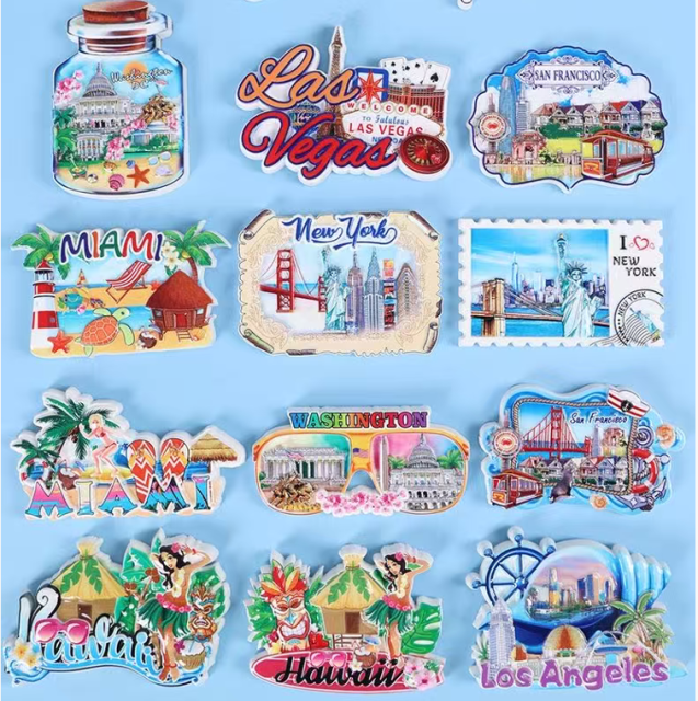 Which Factory is the Best for Wholesale and Custom Souvenir Fridge Magnets?Wholesale USA City Souvenir Magnets | Custom NYC, LA, Vegas Factory China,New York City, Los Angeles, Chicago, Houston, Phoenix, Philadelphia,Chinese Custom factory for refrigerator stickers and souvenirs in American cities,CuteMag customized and wholesale refrigerator magnets